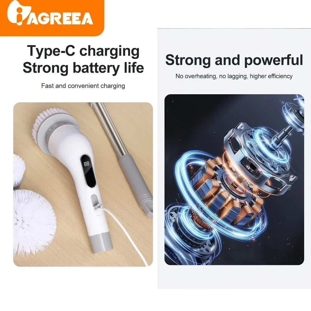 9-in-1 Electric Spin Scrubber